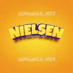 nielsen in Orange Toon style - 3D name wallpaper