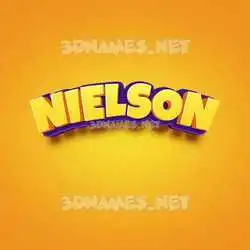 nielson in Orange Toon style - 3D name wallpaper