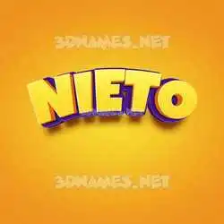 nieto in Orange Toon style - 3D name wallpaper