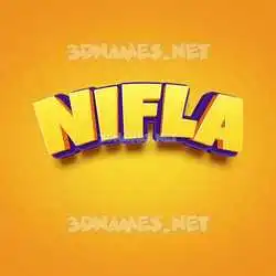 nifla in Orange Toon style - 3D name wallpaper