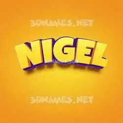 nigel in Orange Toon style - 3D name wallpaper