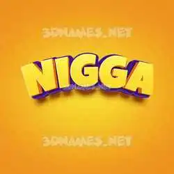 nigga in Orange Toon style - 3D name wallpaper