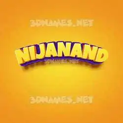 nijanand in Orange Toon style - 3D name wallpaper