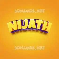 nijath in Orange Toon style - 3D name wallpaper