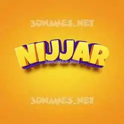 nijjar in Orange Toon style - 3D name wallpaper