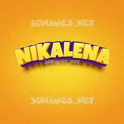 nikalena in Orange Toon style - 3D name wallpaper