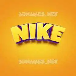 nike in Orange Toon style - 3D name wallpaper