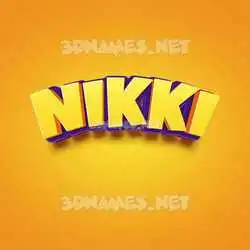 nikki in Orange Toon style - 3D name wallpaper