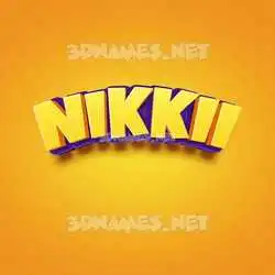 nikkii in Orange Toon style - 3D name wallpaper