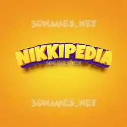 nikkipedia in Orange Toon style - 3D name wallpaper