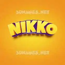 nikko in Orange Toon style - 3D name wallpaper