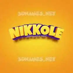 nikkole in Orange Toon style - 3D name wallpaper