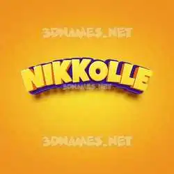 nikkolle in Orange Toon style - 3D name wallpaper