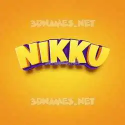 nikku in Orange Toon style - 3D name wallpaper
