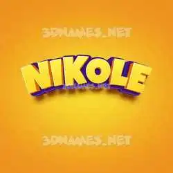 nikole in Orange Toon style - 3D name wallpaper