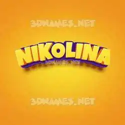 nikolina in Orange Toon style - 3D name wallpaper