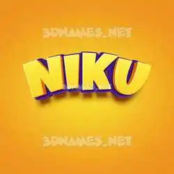 niku in Orange Toon style - 3D name wallpaper