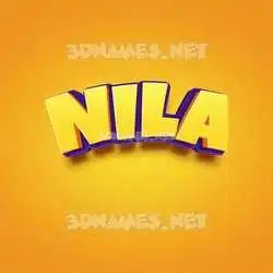 nila in Orange Toon style - 3D name wallpaper