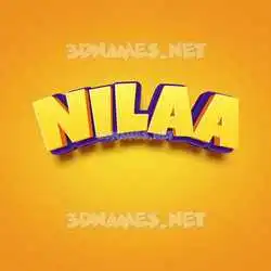 nilaa in Orange Toon style - 3D name wallpaper
