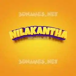nilakantha in Orange Toon style - 3D name wallpaper