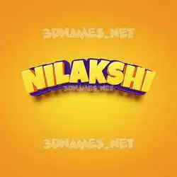nilakshi in Orange Toon style - 3D name wallpaper