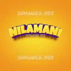 nilamani in Orange Toon style - 3D name wallpaper