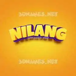 nilang in Orange Toon style - 3D name wallpaper