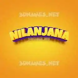 nilanjana in Orange Toon style - 3D name wallpaper
