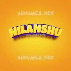 nilanshu in Orange Toon style - 3D name wallpaper
