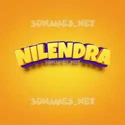 nilendra in Orange Toon style - 3D name wallpaper