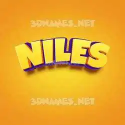 niles in Orange Toon style - 3D name wallpaper