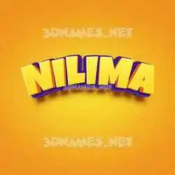 nilima in Orange Toon style - 3D name wallpaper