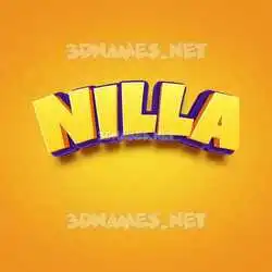 nilla in Orange Toon style - 3D name wallpaper