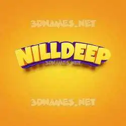 nilldeep in Orange Toon style - 3D name wallpaper