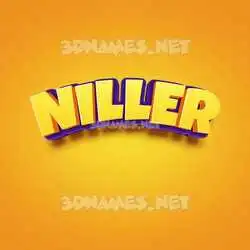 niller in Orange Toon style - 3D name wallpaper