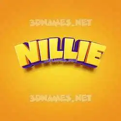 nillie in Orange Toon style - 3D name wallpaper
