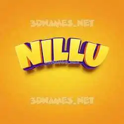 nillu in Orange Toon style - 3D name wallpaper
