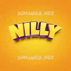 nilly in Orange Toon style - 3D name wallpaper