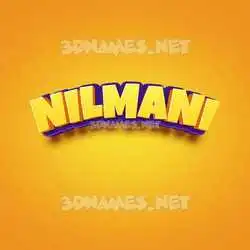 nilmani in Orange Toon style - 3D name wallpaper