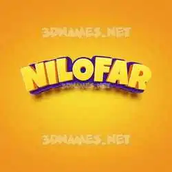nilofar in Orange Toon style - 3D name wallpaper