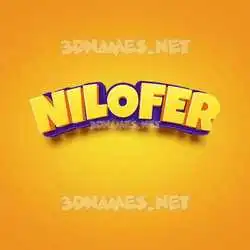 nilofer in Orange Toon style - 3D name wallpaper