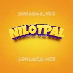nilotpal in Orange Toon style - 3D name wallpaper