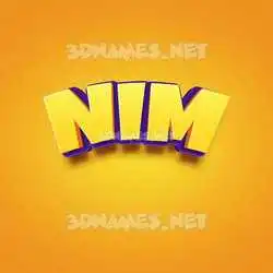 nim in Orange Toon style - 3D name wallpaper
