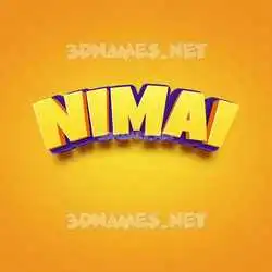 nimai in Orange Toon style - 3D name wallpaper