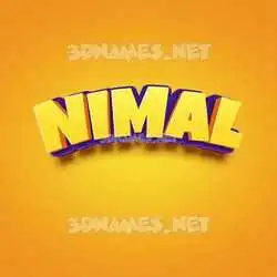 nimal in Orange Toon style - 3D name wallpaper