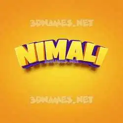 nimali in Orange Toon style - 3D name wallpaper