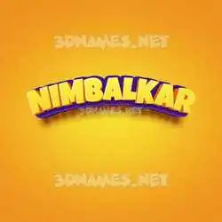 nimbalkar in Orange Toon style - 3D name wallpaper