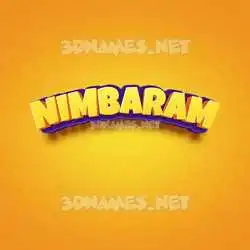 nimbaram in Orange Toon style - 3D name wallpaper
