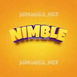 nimble in Orange Toon style - 3D name wallpaper