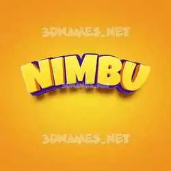 nimbu in Orange Toon style - 3D name wallpaper